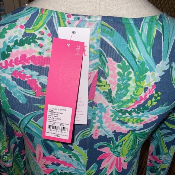 Lilly Pulitzer NWT Ophelia Dress Macaw Blue Sweet Escape $178 Size XXS, S - Picture 5 of 9